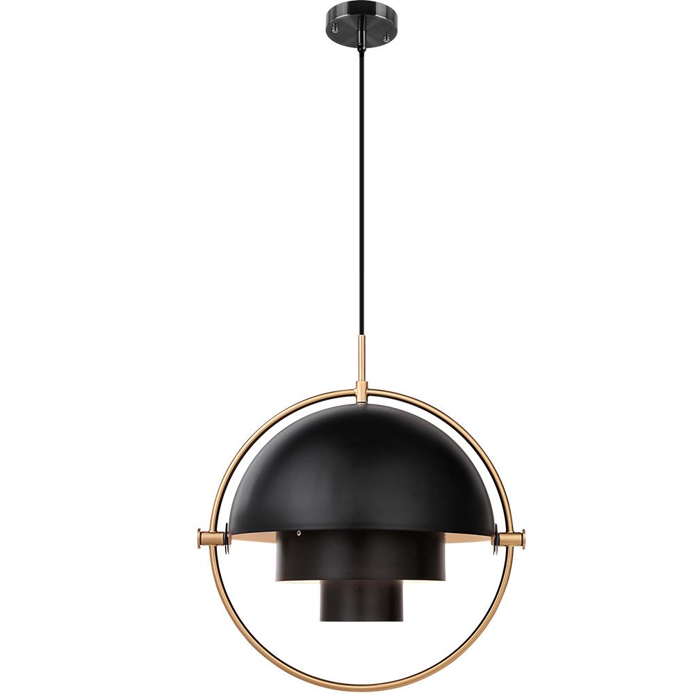 Lámpara colgante de metal moderna de 1 luz con diseño cambiante
