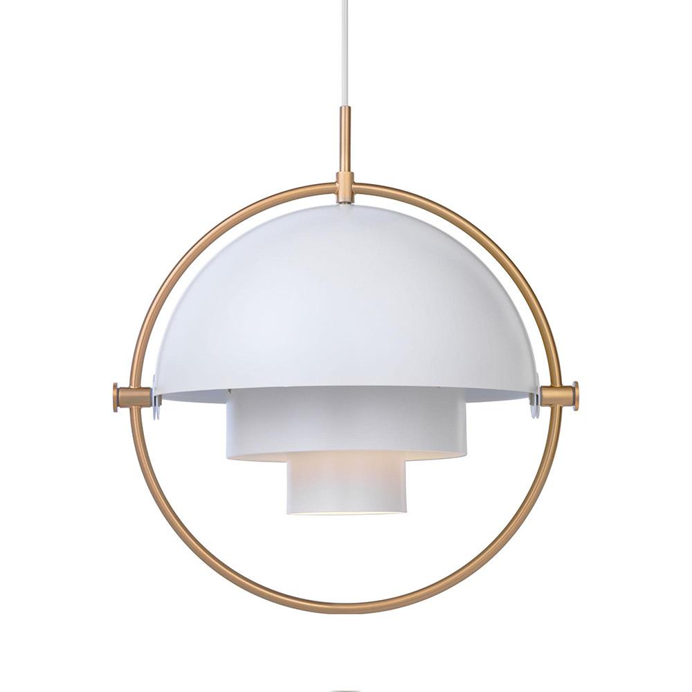 Lámpara colgante de metal moderna de 1 luz con diseño cambiante