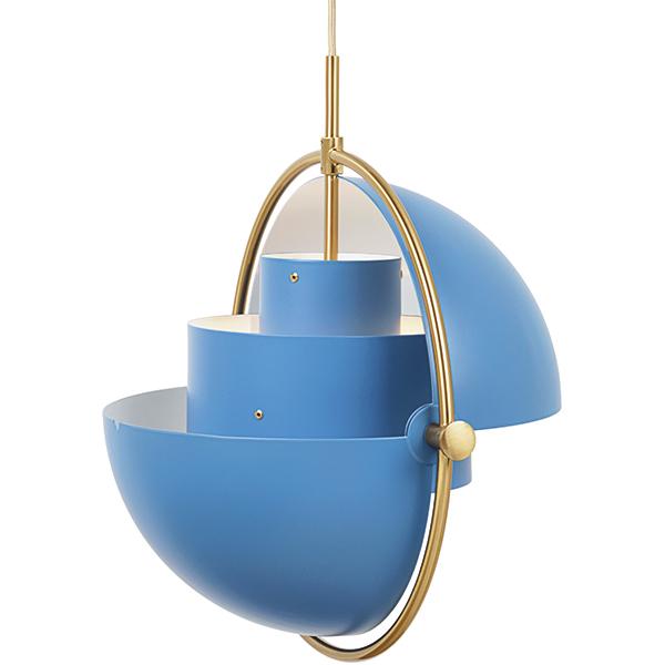 Lámpara colgante de metal moderna de 1 luz con diseño cambiante