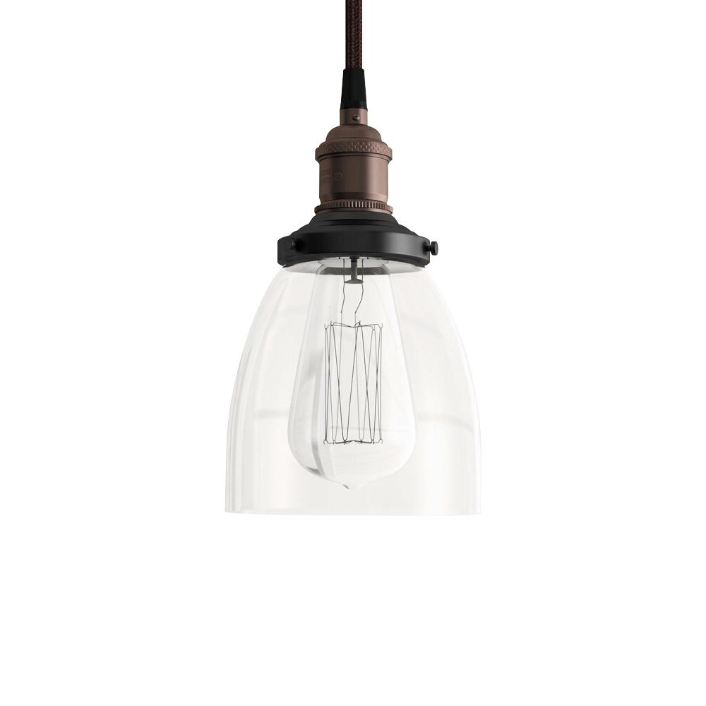Iluminación Colgante de Vidrio con Campana Moderna