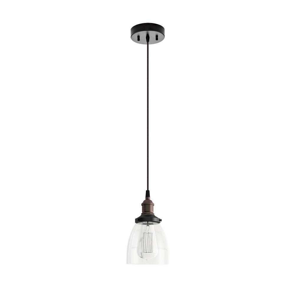 Iluminación Colgante de Vidrio con Campana Moderna
