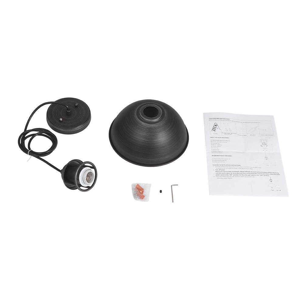 Lámpara Colgante Dome de Tapa de Olla Industrial de 1 Luz