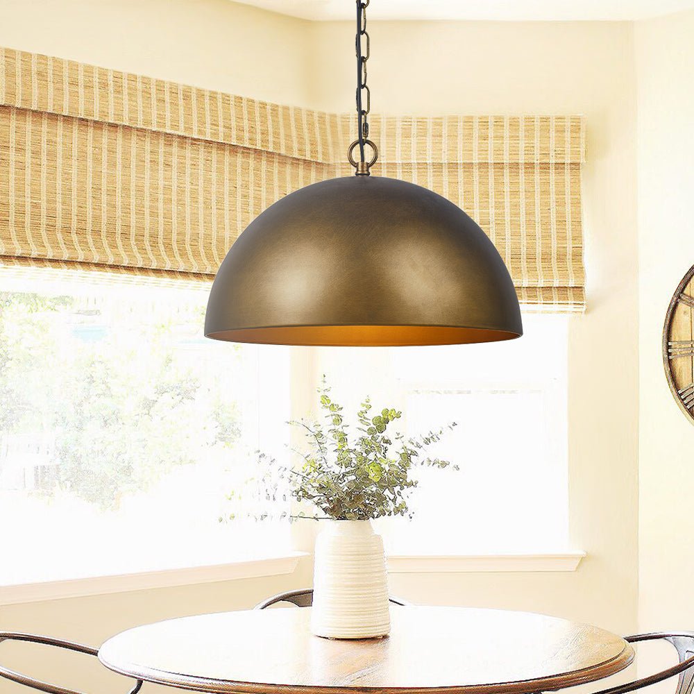 Lámpara colgante de metal industrial de 1 luz para isla de cocina