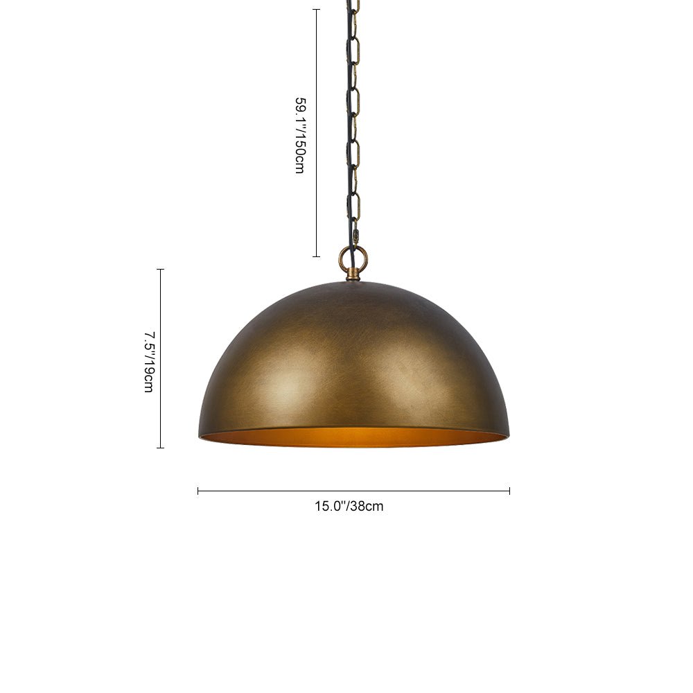 Lámpara colgante de metal industrial de 1 luz para isla de cocina