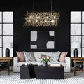 Candelabro Lineal de Cristal de 12 Luces