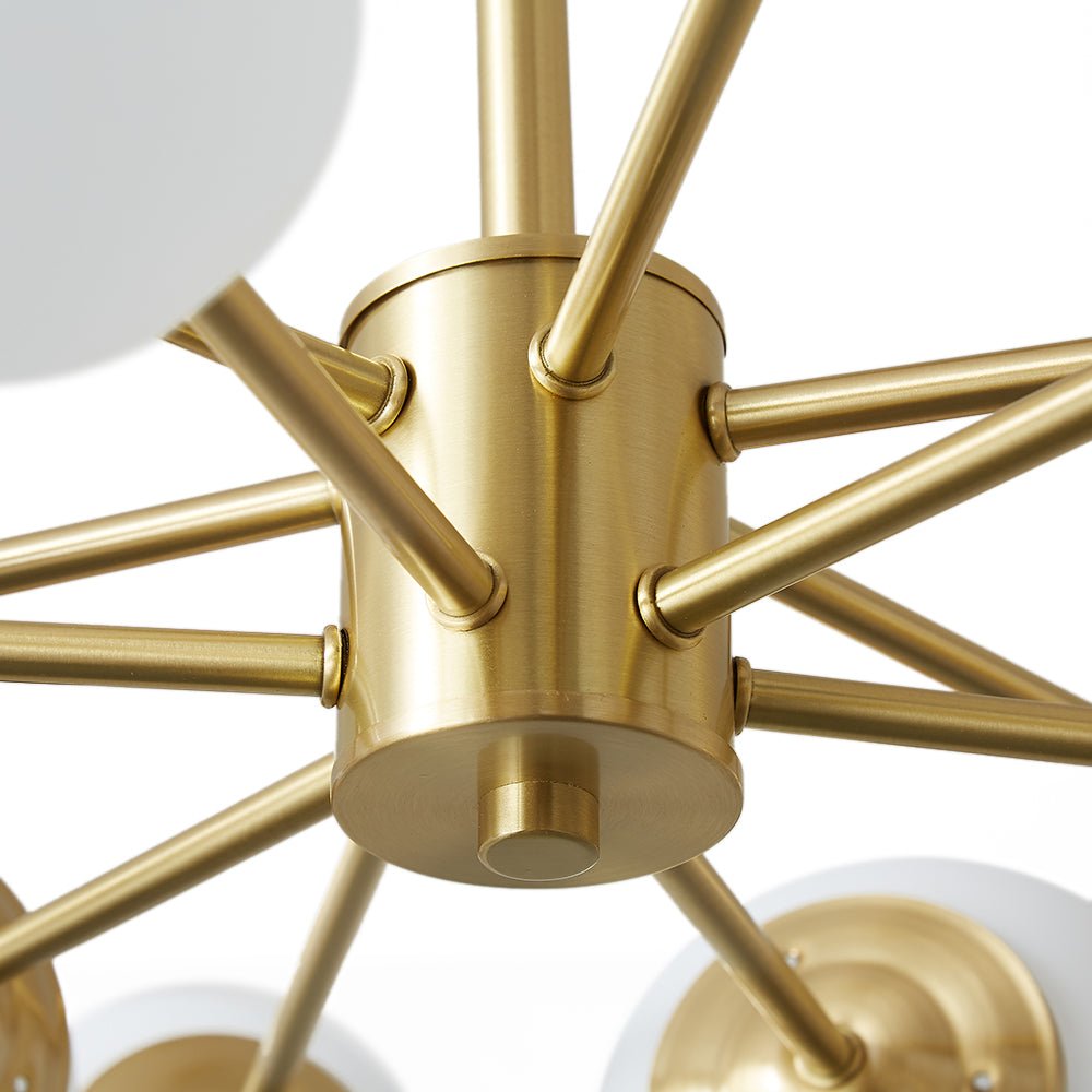 Candelabro Sputnik Burbuja de 12 Luces de Estilo Mid-Century