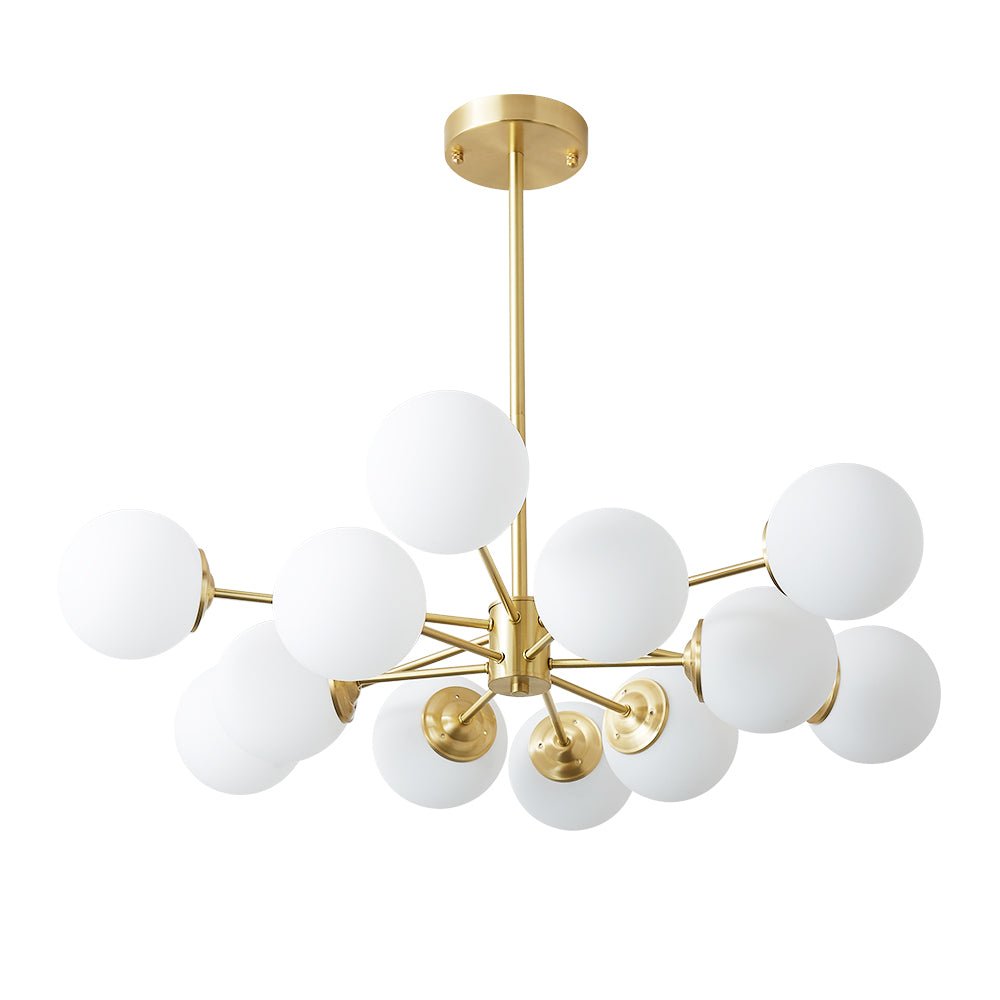 Candelabro Sputnik Burbuja de 12 Luces de Estilo Mid-Century