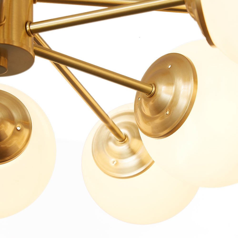 Candelabro Sputnik Burbuja de 12 Luces de Estilo Mid-Century