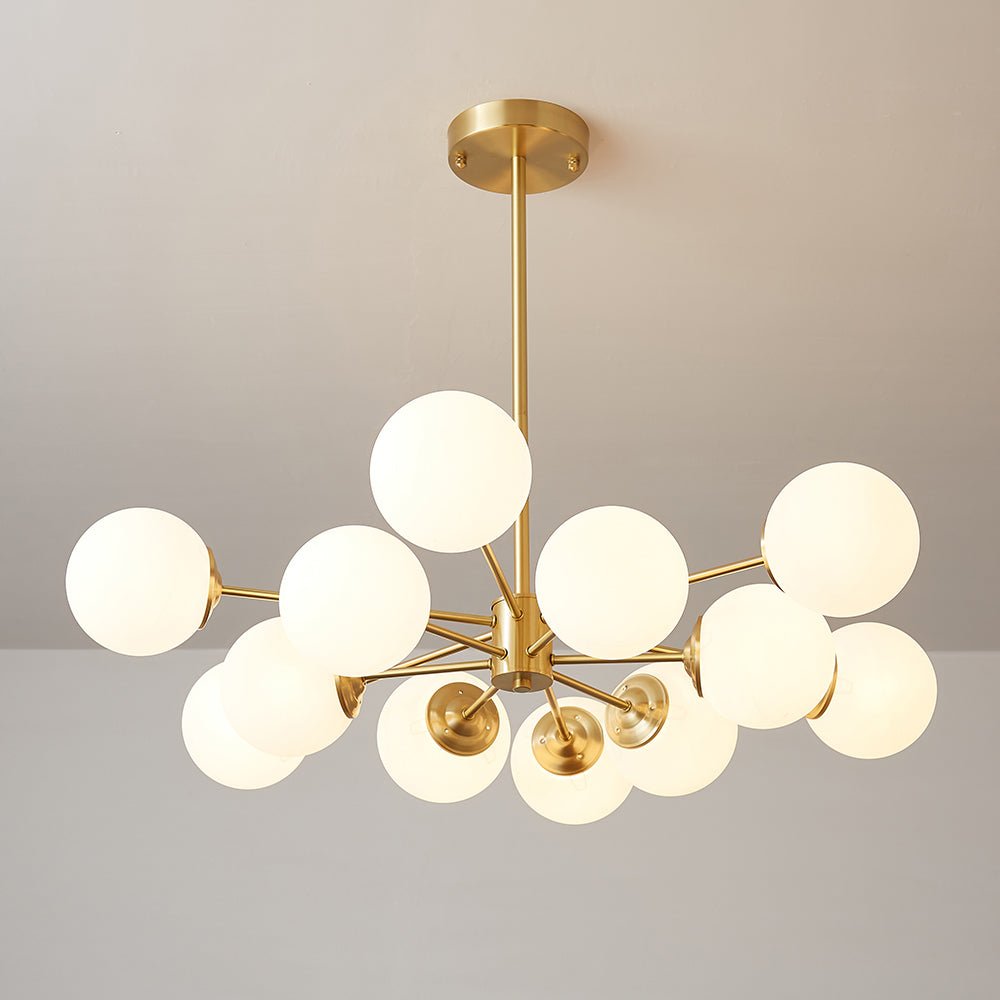 Candelabro Sputnik Burbuja de 12 Luces de Estilo Mid-Century
