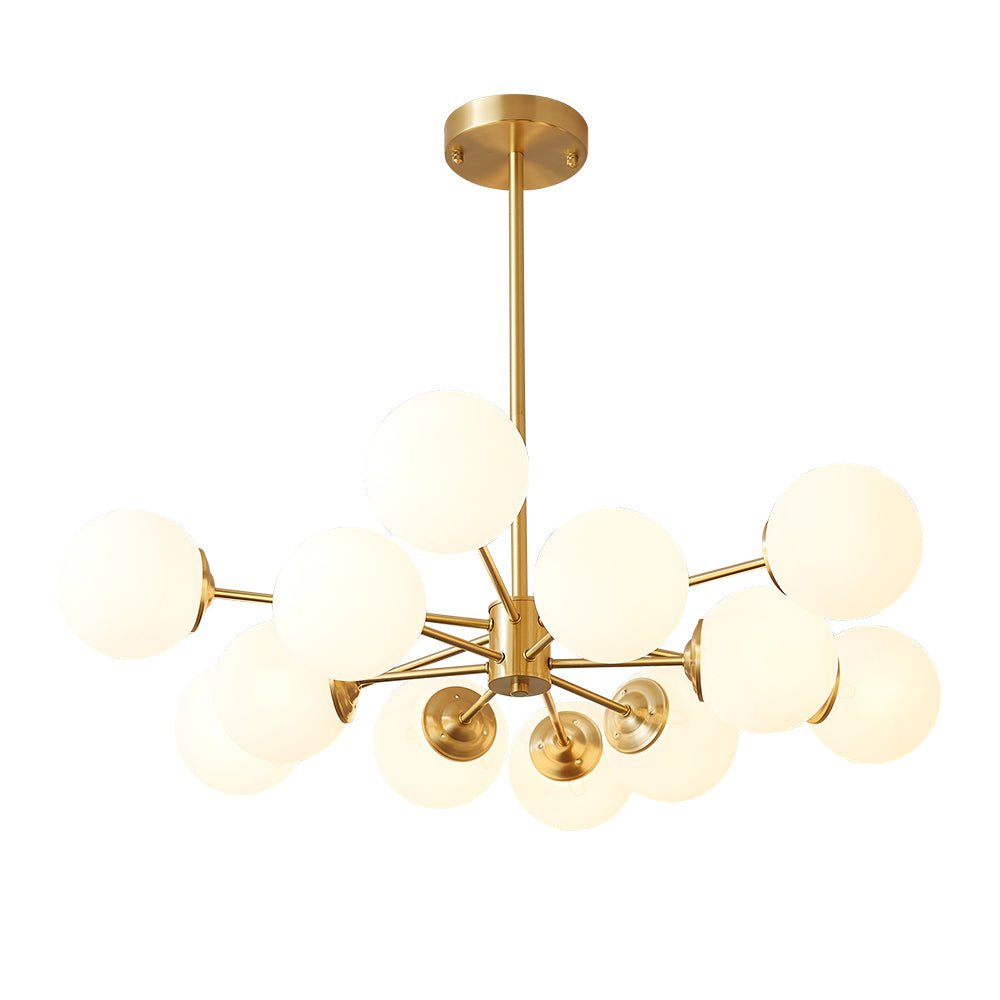 Candelabro Sputnik Burbuja de 12 Luces de Estilo Mid-Century