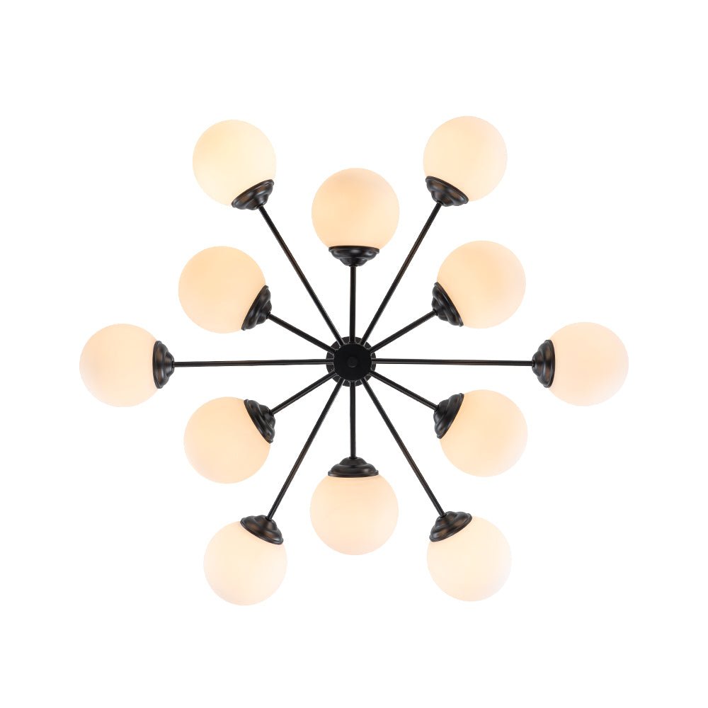 Candelabro Sputnik Burbuja de 12 Luces de Estilo Mid-Century