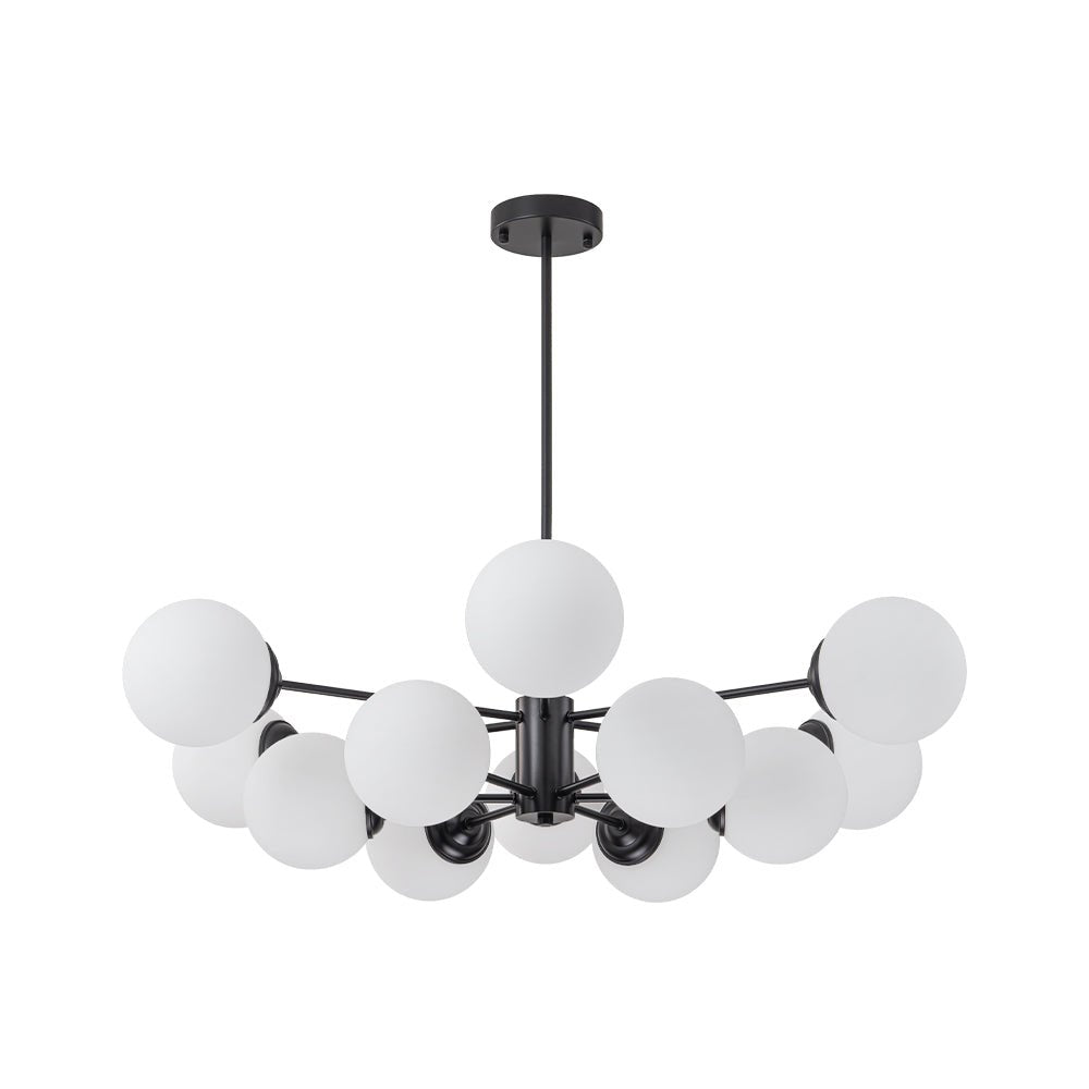 Candelabro Sputnik Burbuja de 12 Luces de Estilo Mid-Century