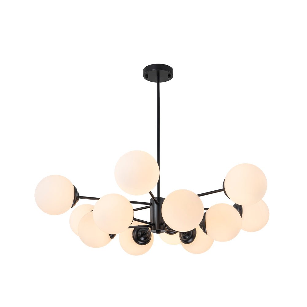 Candelabro Sputnik Burbuja de 12 Luces de Estilo Mid-Century