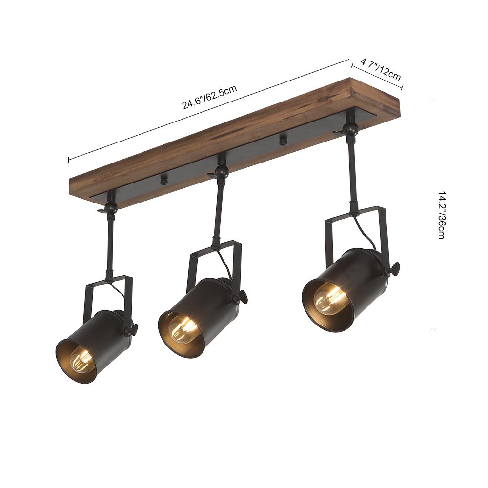 Apliques de Luz Industrial de 3 Luces