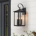 Lámpara de pared exterior impermeable de 3 luces con pantalla de vidrio claro