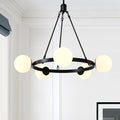 Candelabro de burbujas negro de 5 luces