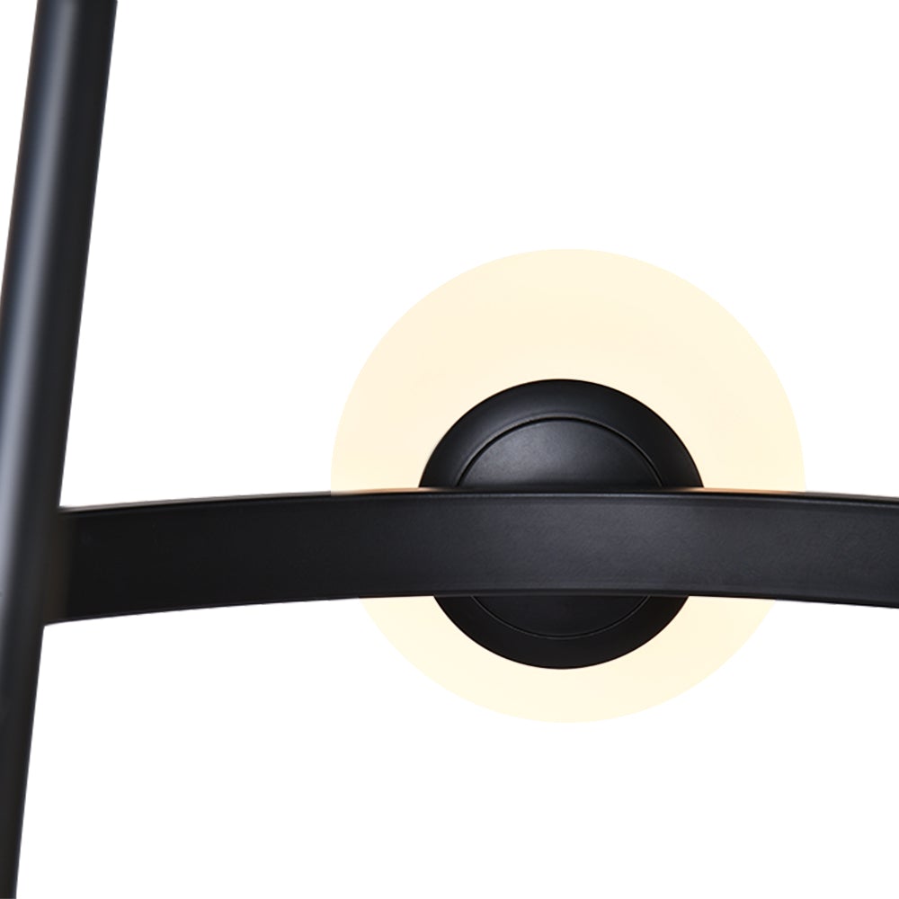 Candelabro de burbujas negro de 5 luces