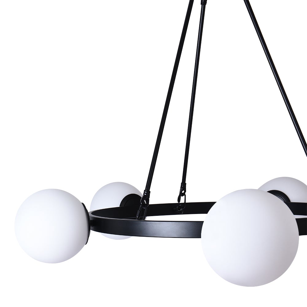 Candelabro de burbujas negro de 5 luces