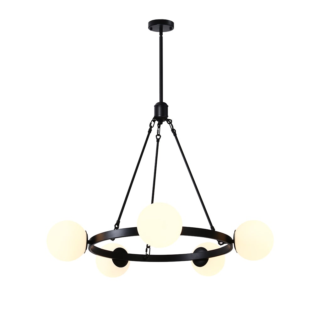 Candelabro de burbujas negro de 5 luces