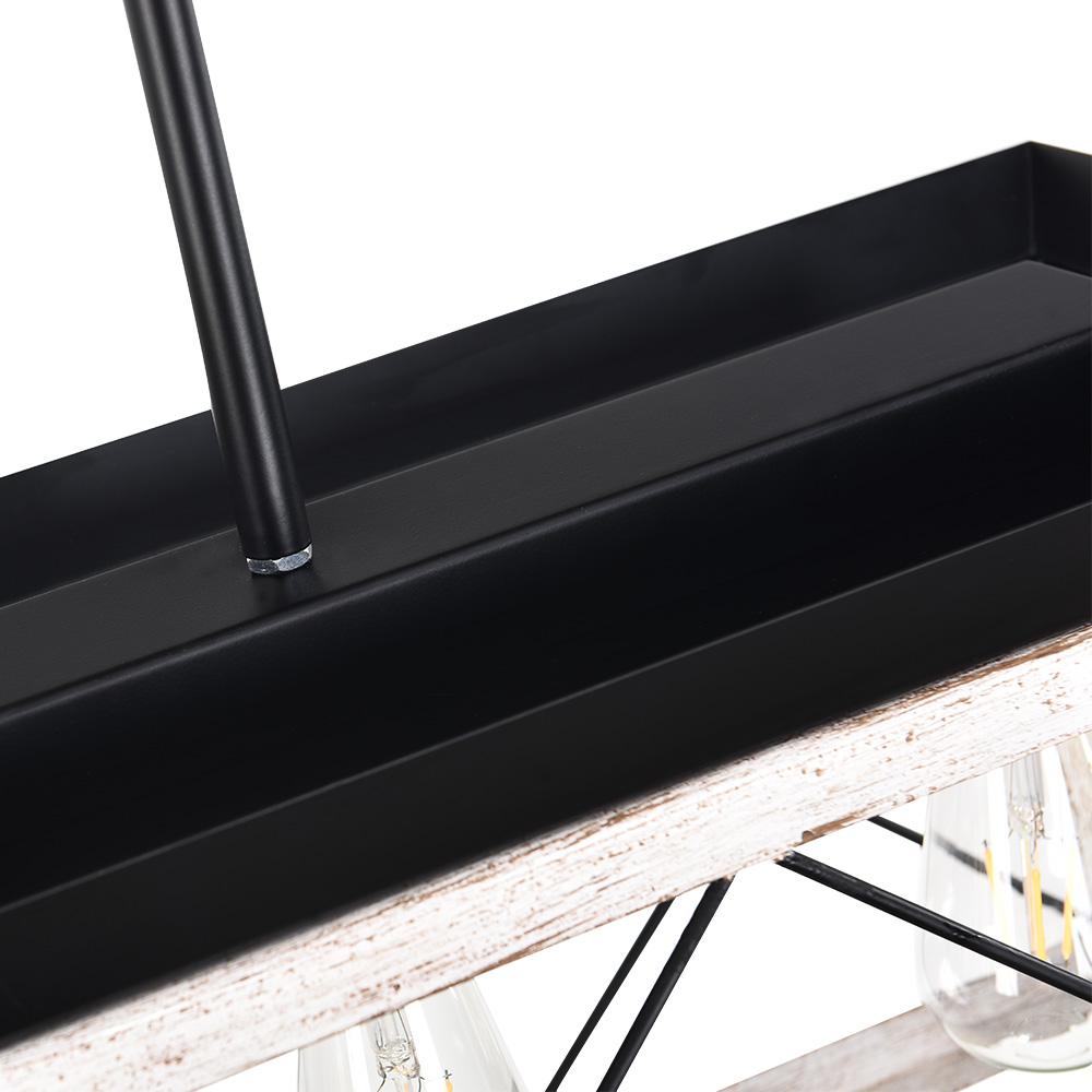 Lámpara de Araña Lineal Rectangular de 5 Luces para Isla de Cocina