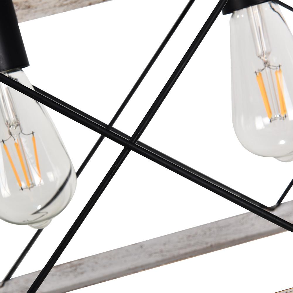 Lámpara de Araña Lineal Rectangular de 5 Luces para Isla de Cocina