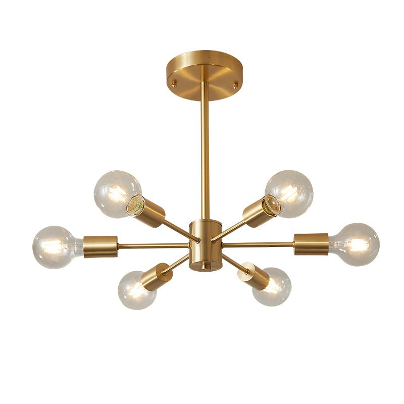 Luz de Techo Semi Flush de 6 Luces Sputnik