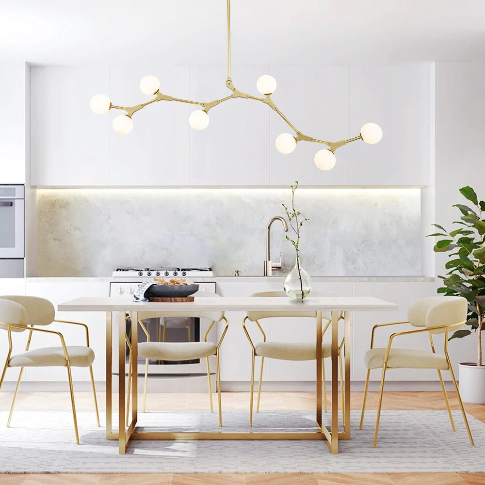 Candelabro Lineal de Vidrio con 8 Luces