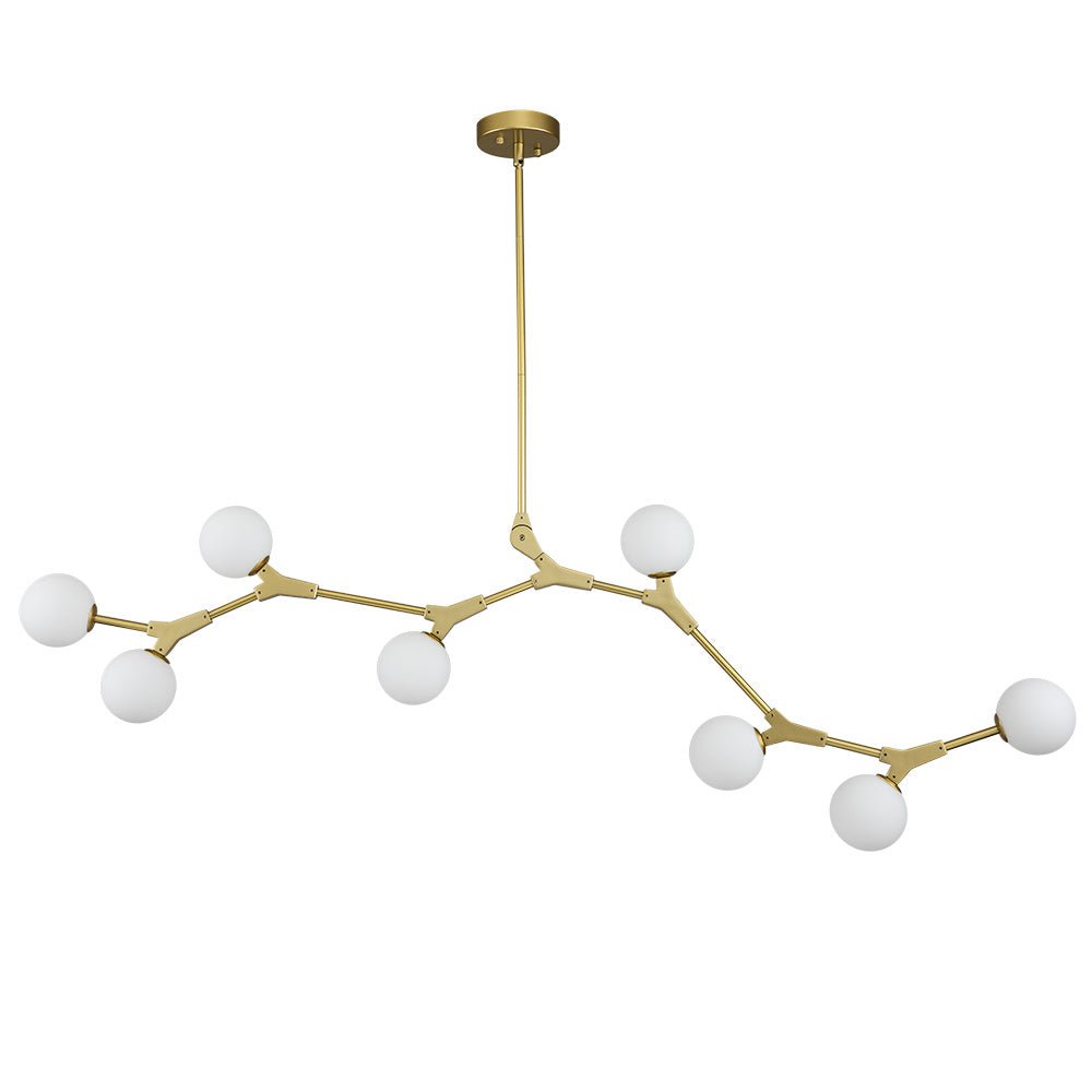 Candelabro Lineal de Vidrio con 8 Luces