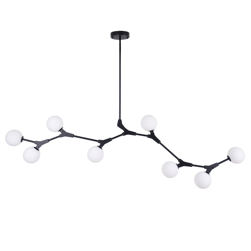 Candelabro Lineal de Vidrio con 8 Luces