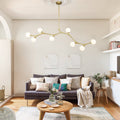 Candelabro Lineal de Vidrio con 8 Luces