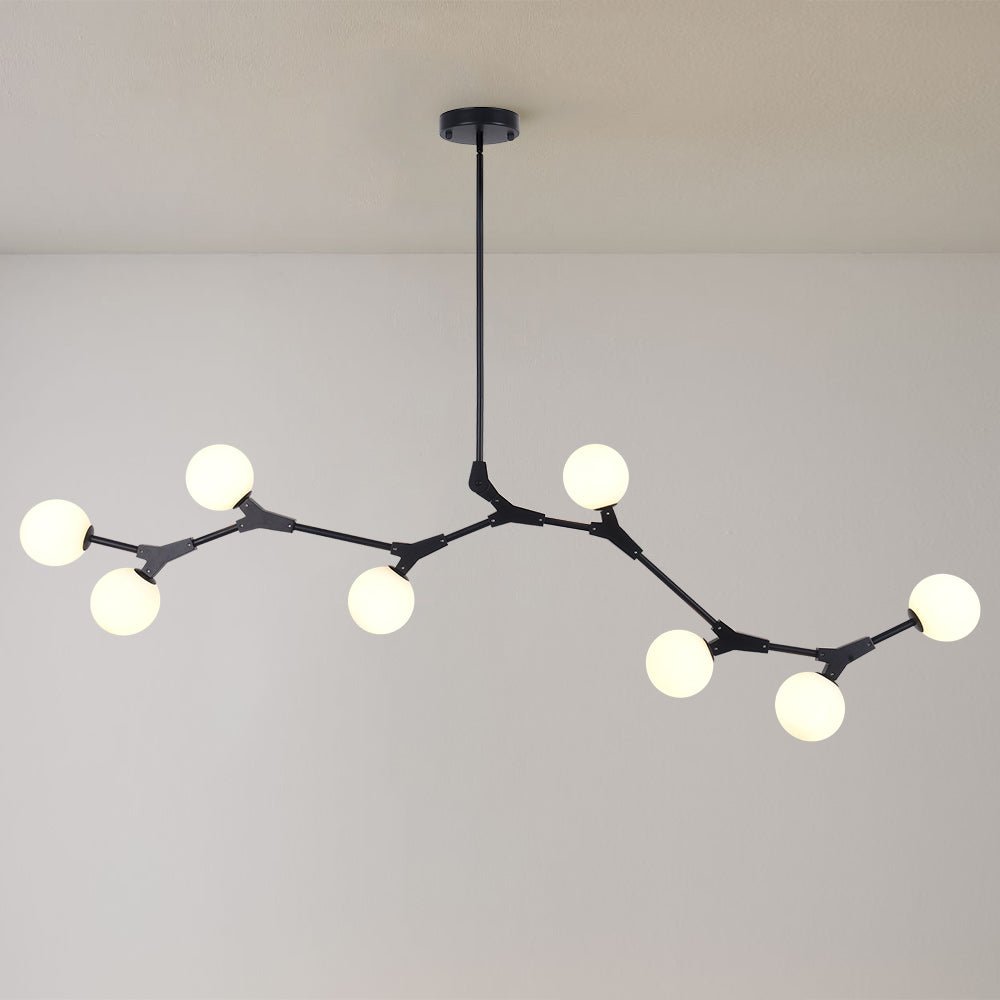 Candelabro Lineal de Vidrio con 8 Luces
