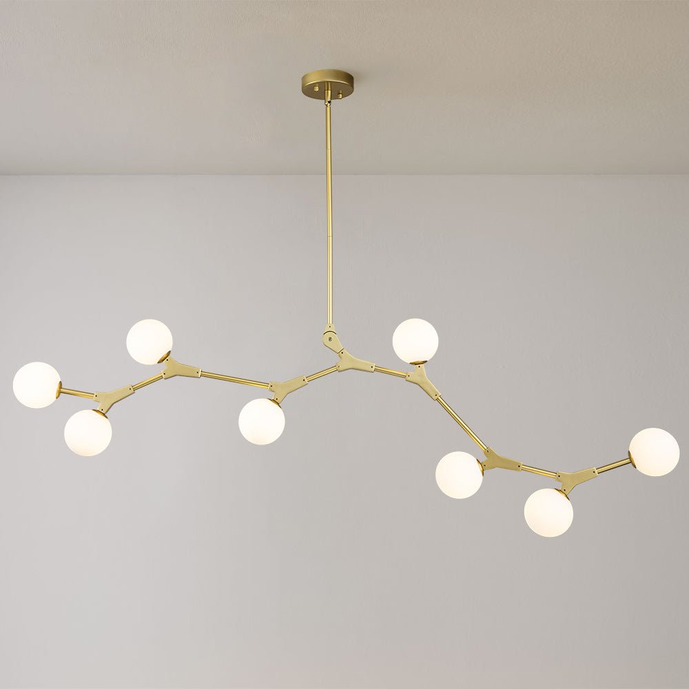 Candelabro Lineal de Vidrio con 8 Luces