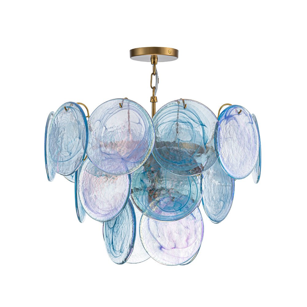 Lámpara de Araña Vintage de 5 Luces con Cristales de Nubes Enroscadas