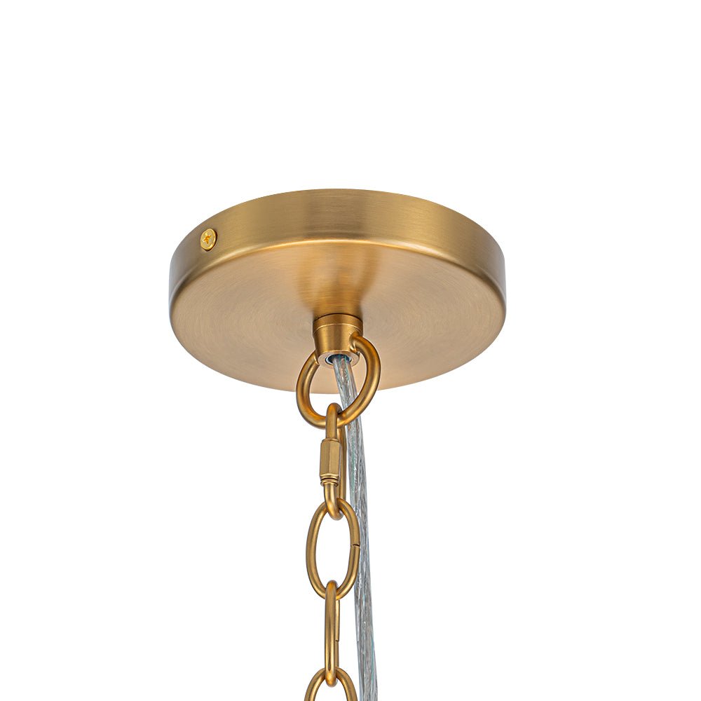 Candelabro Vintage de Vidrio Nublado Enrollado de 9 Luces