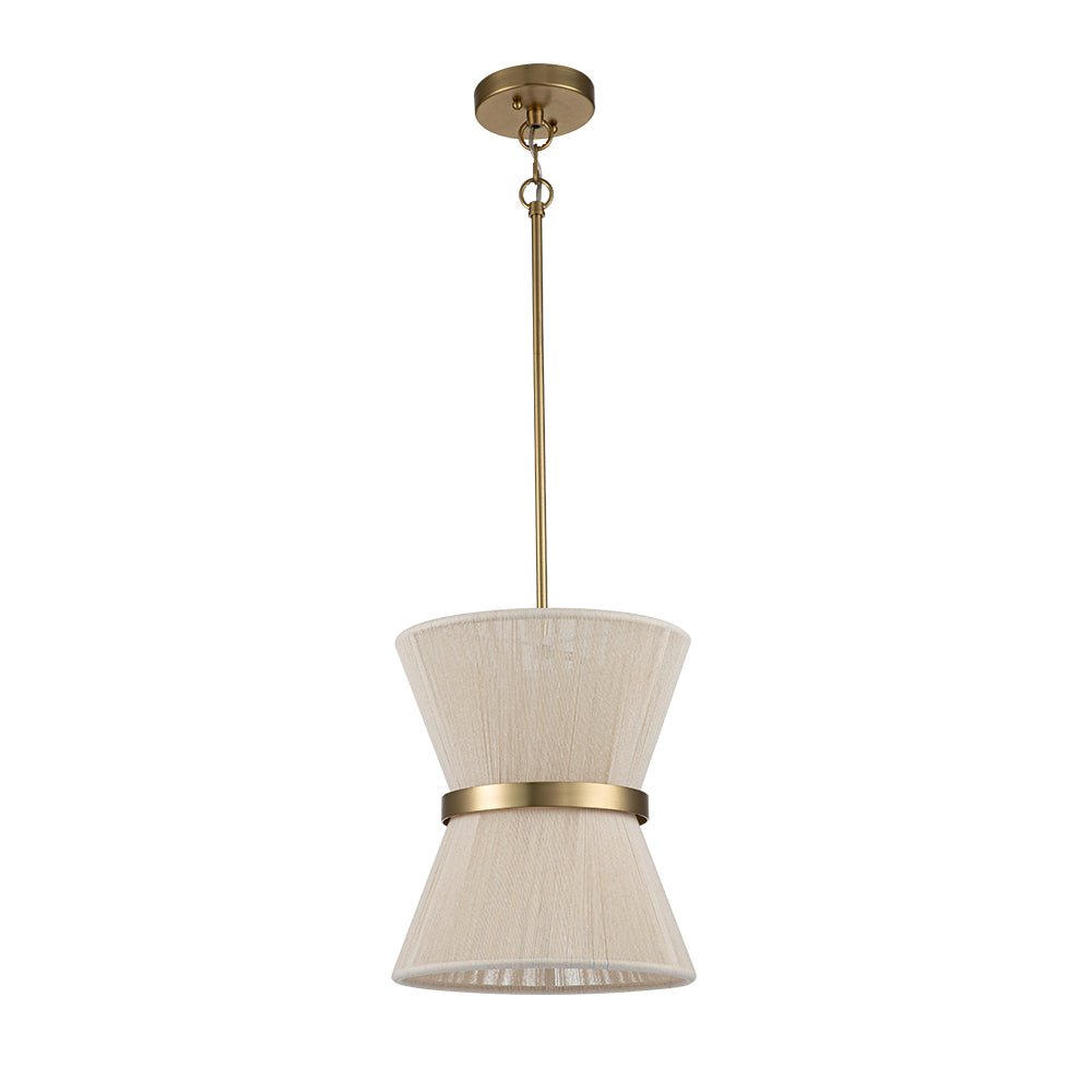 Luz colgante de tambor de cuerda marfil bohemio