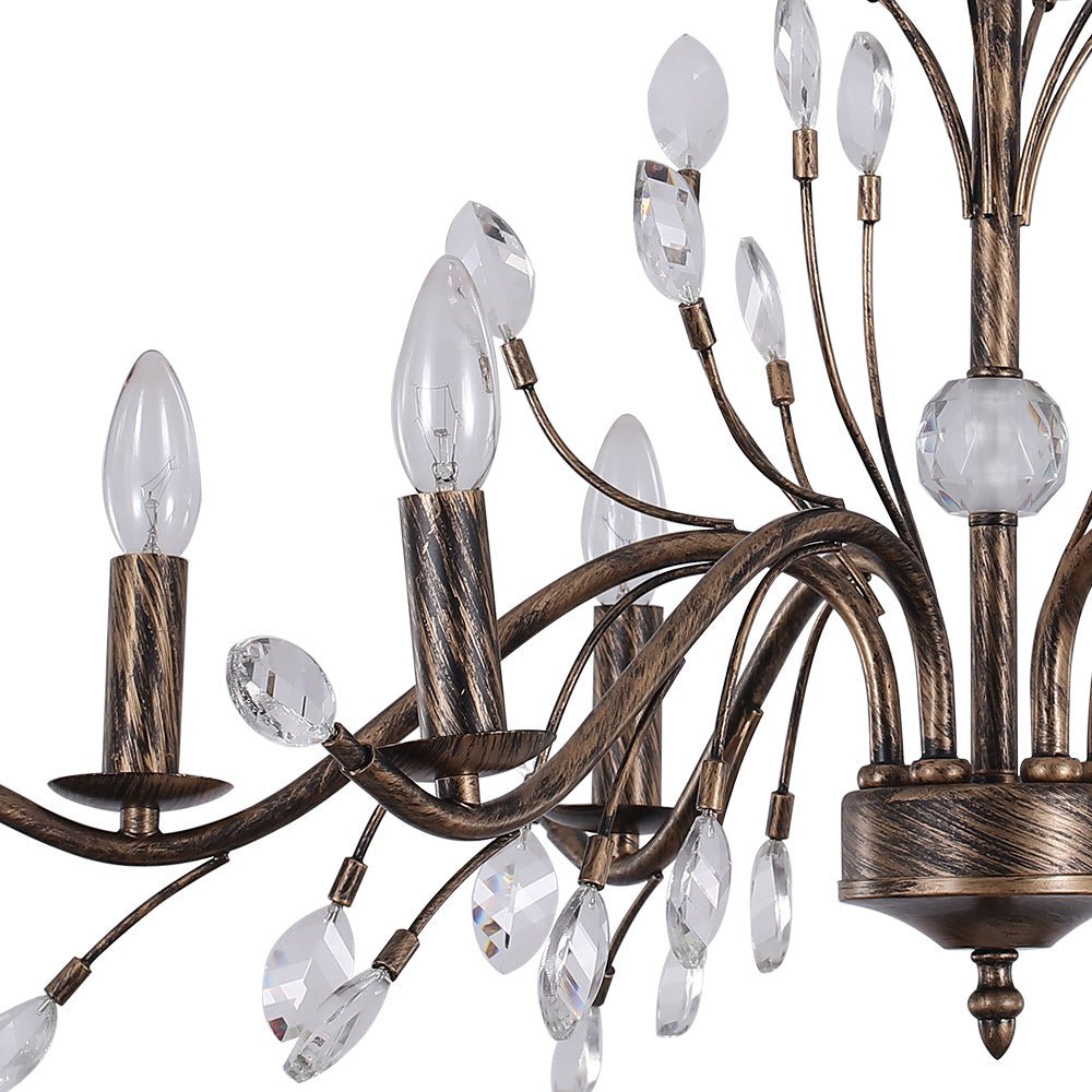 Candelabro de Estilo Francés Clásico con Acentos de Cristal