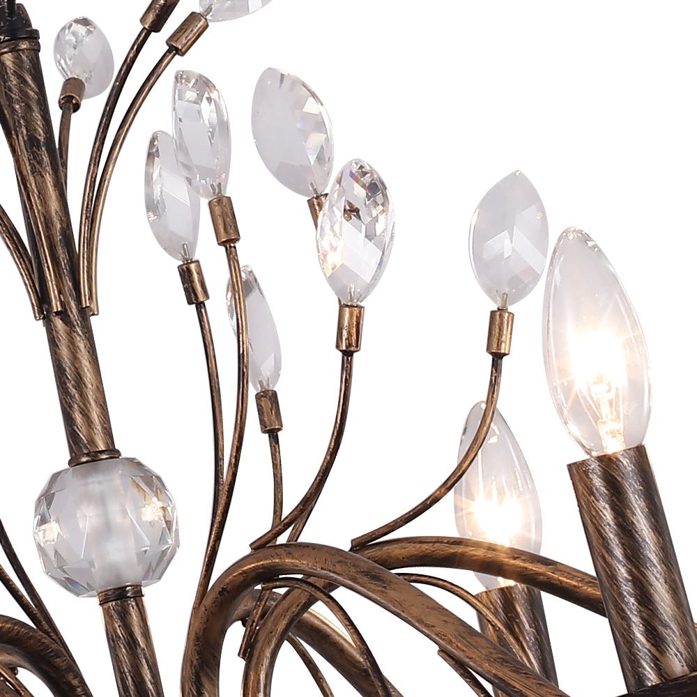 Candelabro de Estilo Francés Clásico con Acentos de Cristal