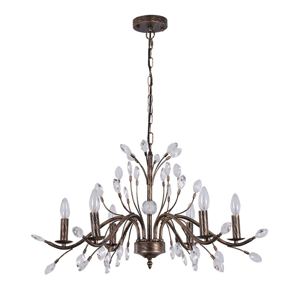 Candelabro de Estilo Francés Clásico con Acentos de Cristal