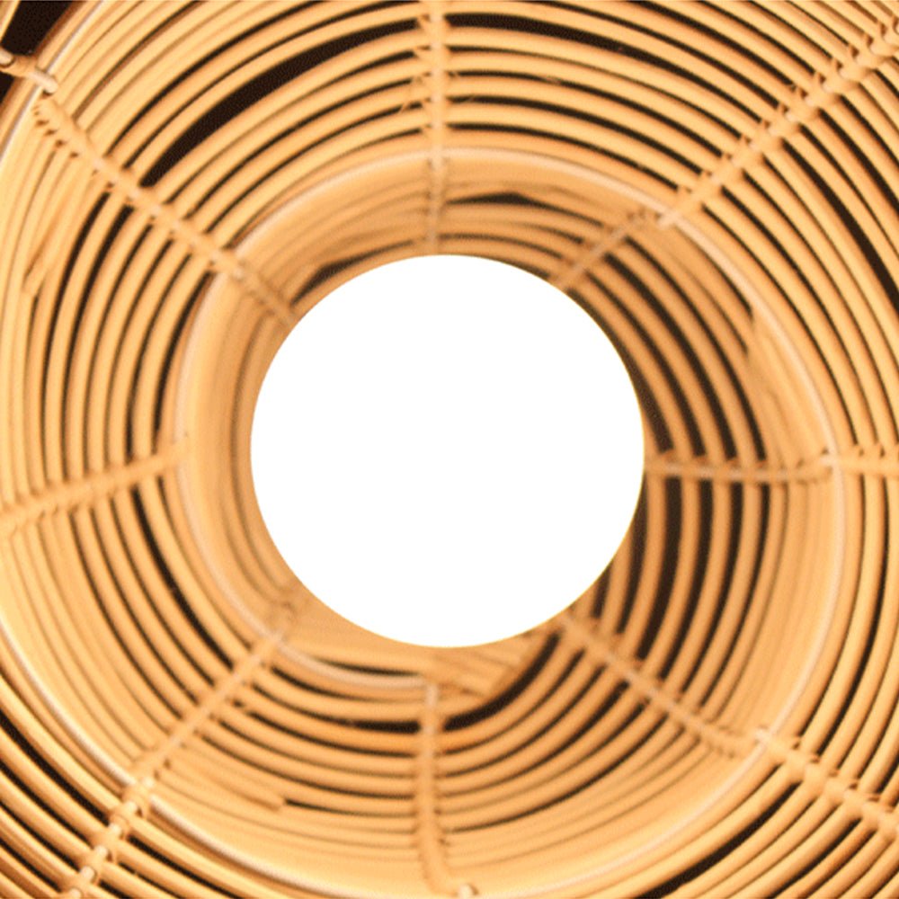 Luz Colgante de Rattan Tejido a Mano en Forma de Caracol con 1 Luz