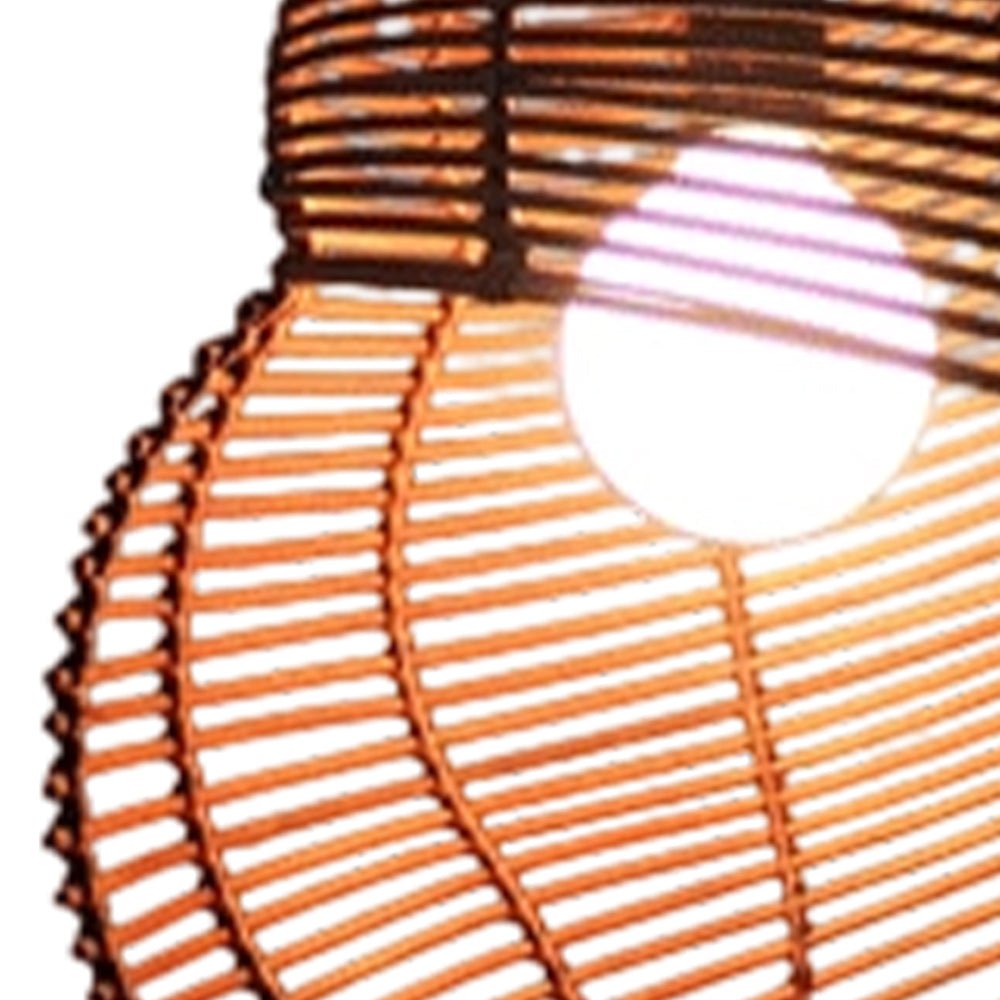 Luz Colgante de Rattan Tejido a Mano en Forma de Caracol con 1 Luz