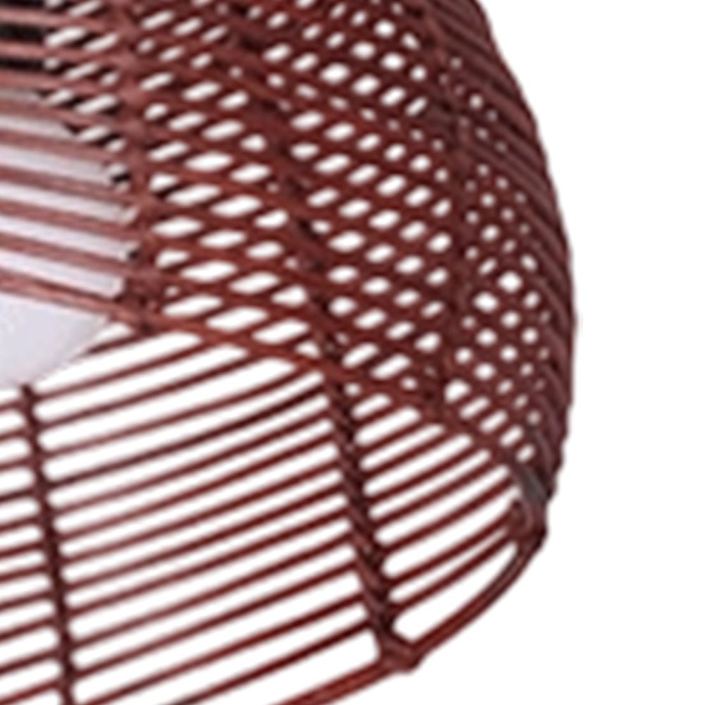 Luz Colgante de Rattan Tejido a Mano en Forma de Caracol con 1 Luz