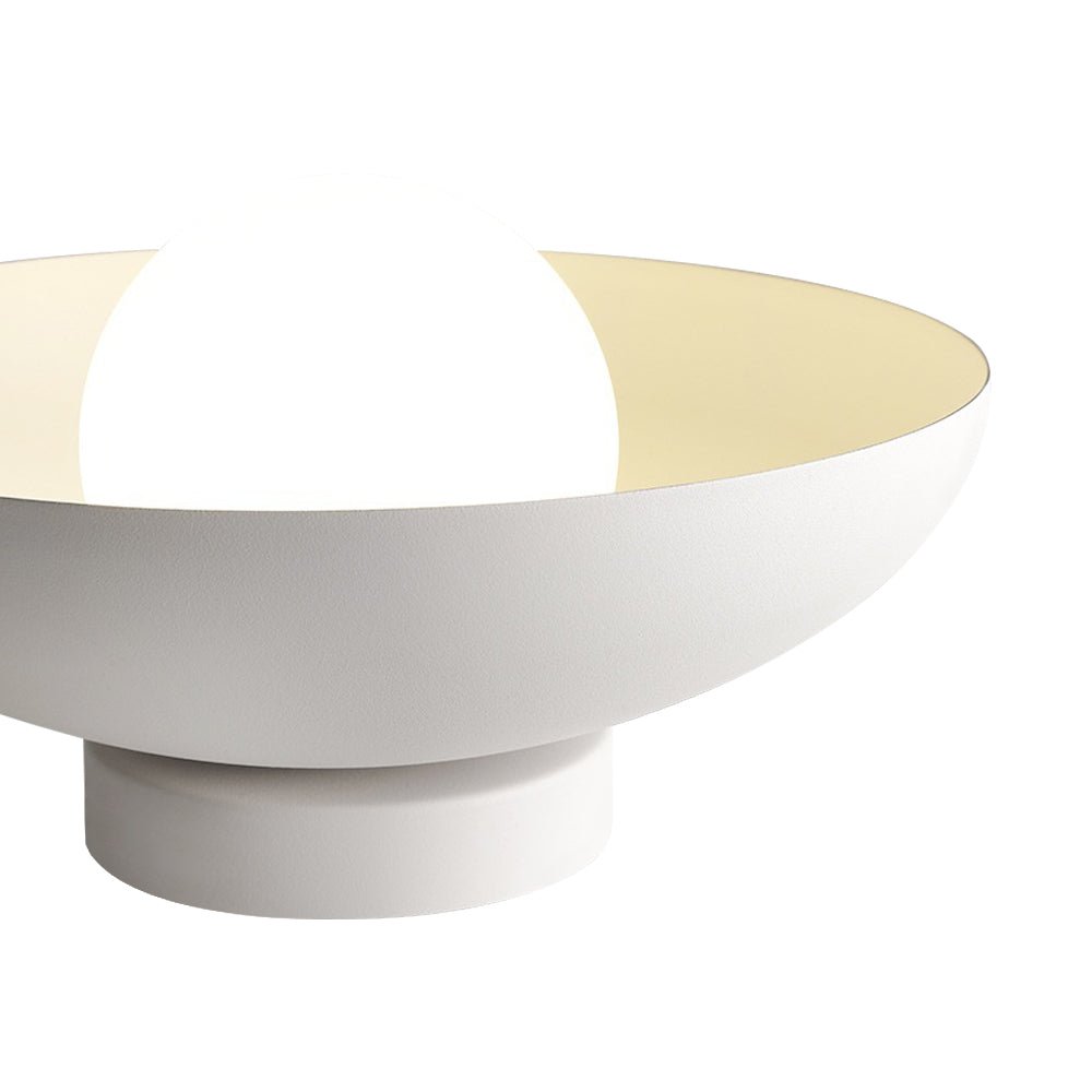 Luz de Techo Semi-Flush de Metal Contemporáneo de 1 Luz con Cúpula de Vidrio