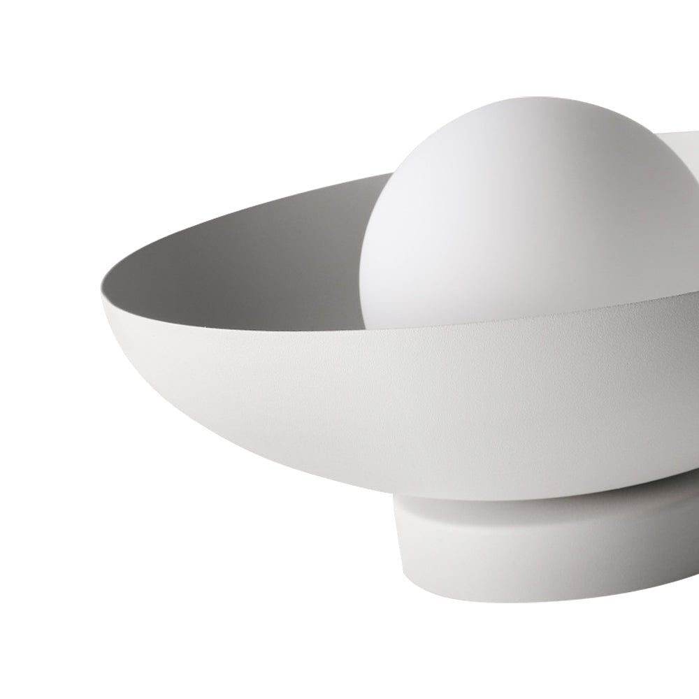 Luz de Techo Semi-Flush de Metal Contemporáneo de 1 Luz con Cúpula de Vidrio
