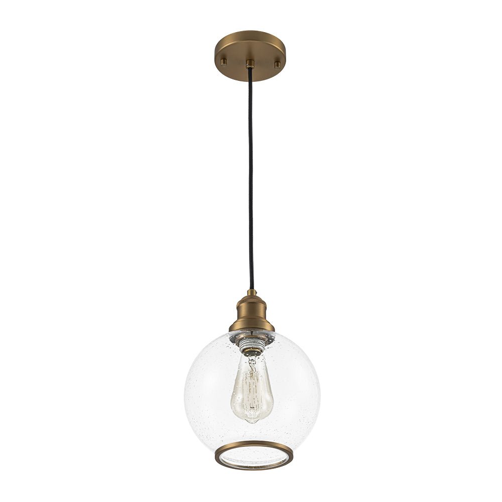 Lámpara Colgante Contemporánea de Vidrio Semilla de 1 Luz para Mesa de Comedor