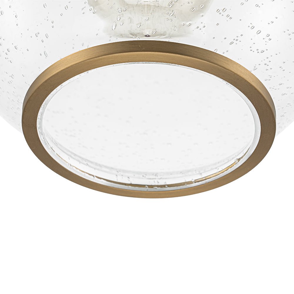 Lámpara Colgante Contemporánea de Vidrio Semilla de 1 Luz para Mesa de Comedor