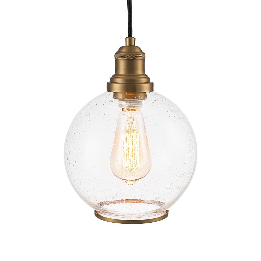 Lámpara Colgante Contemporánea de Vidrio Semilla de 1 Luz para Mesa de Comedor