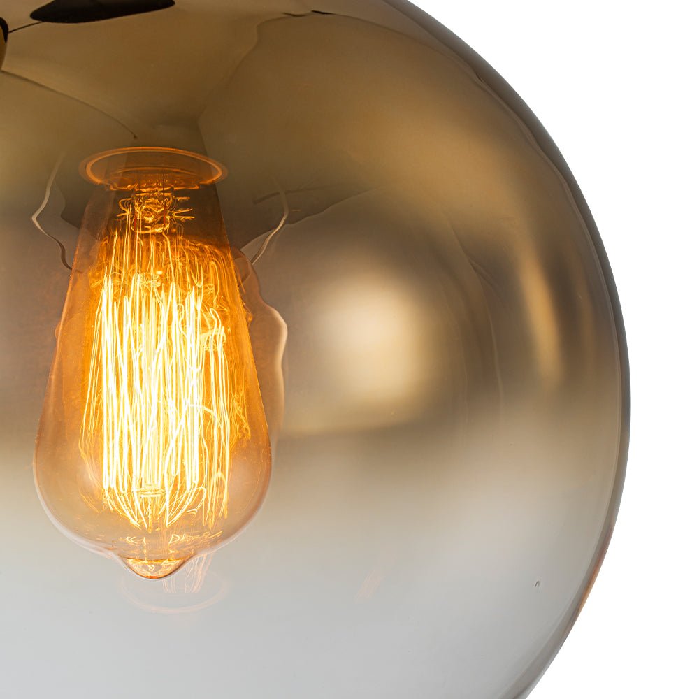 Lámpara Colgante Esférica de Vidrio Gradiente Escultórica de 3 Luces Contemporánea