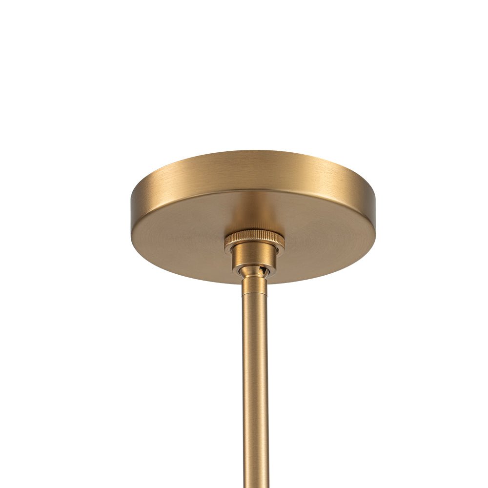 Luz colgante cónica de lino contemporánea de 4 luces