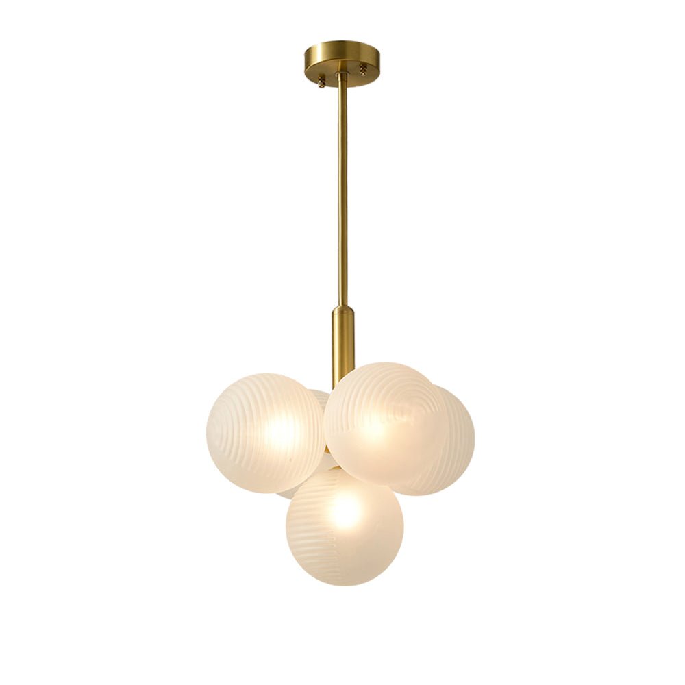 Candelabro de Burbuja de Vidrio Estriado Contemporáneo