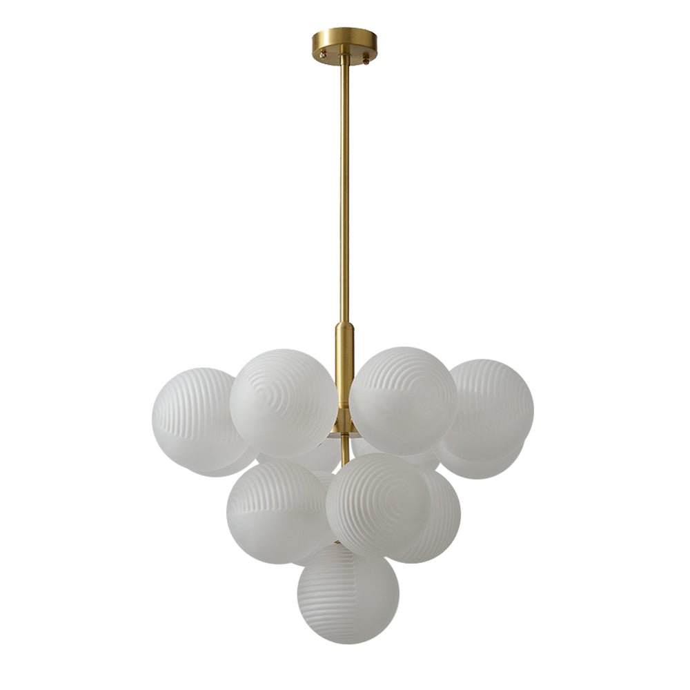 Candelabro de Burbuja de Vidrio Estriado Contemporáneo